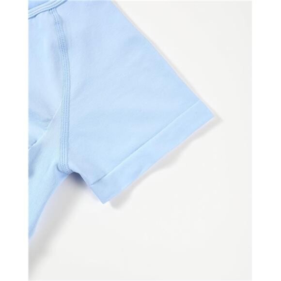 Influence Crop Top Workout Shirts for Women Sky Light - Picture 6 of 6